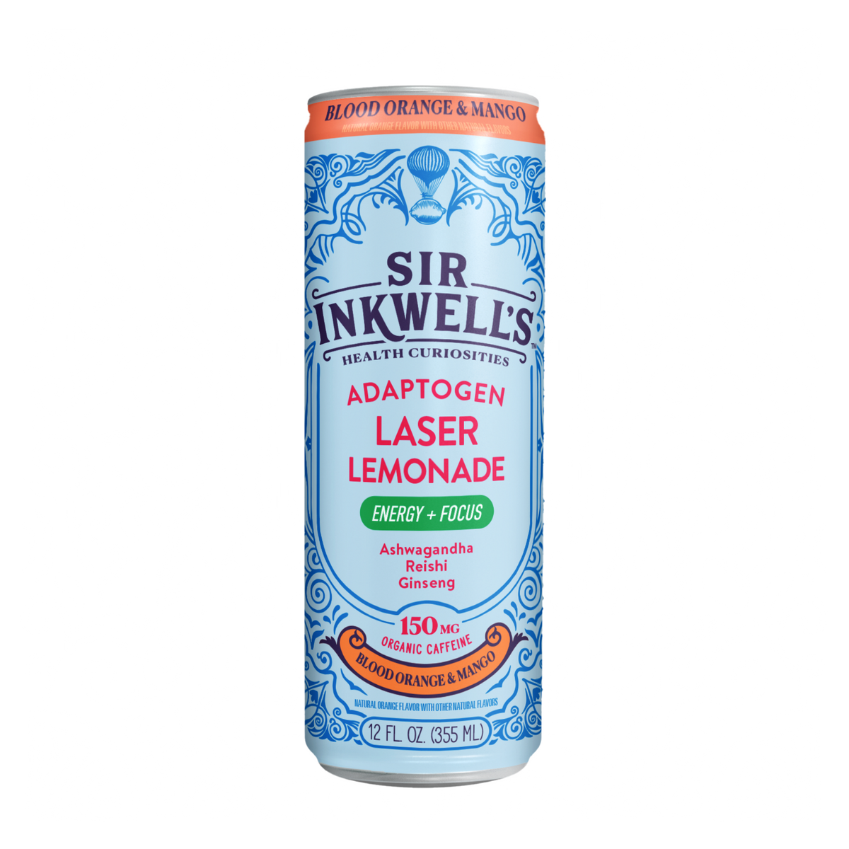 Adaptogen Infused Blood Orange & Mango Laser Lemonade (12 Cans