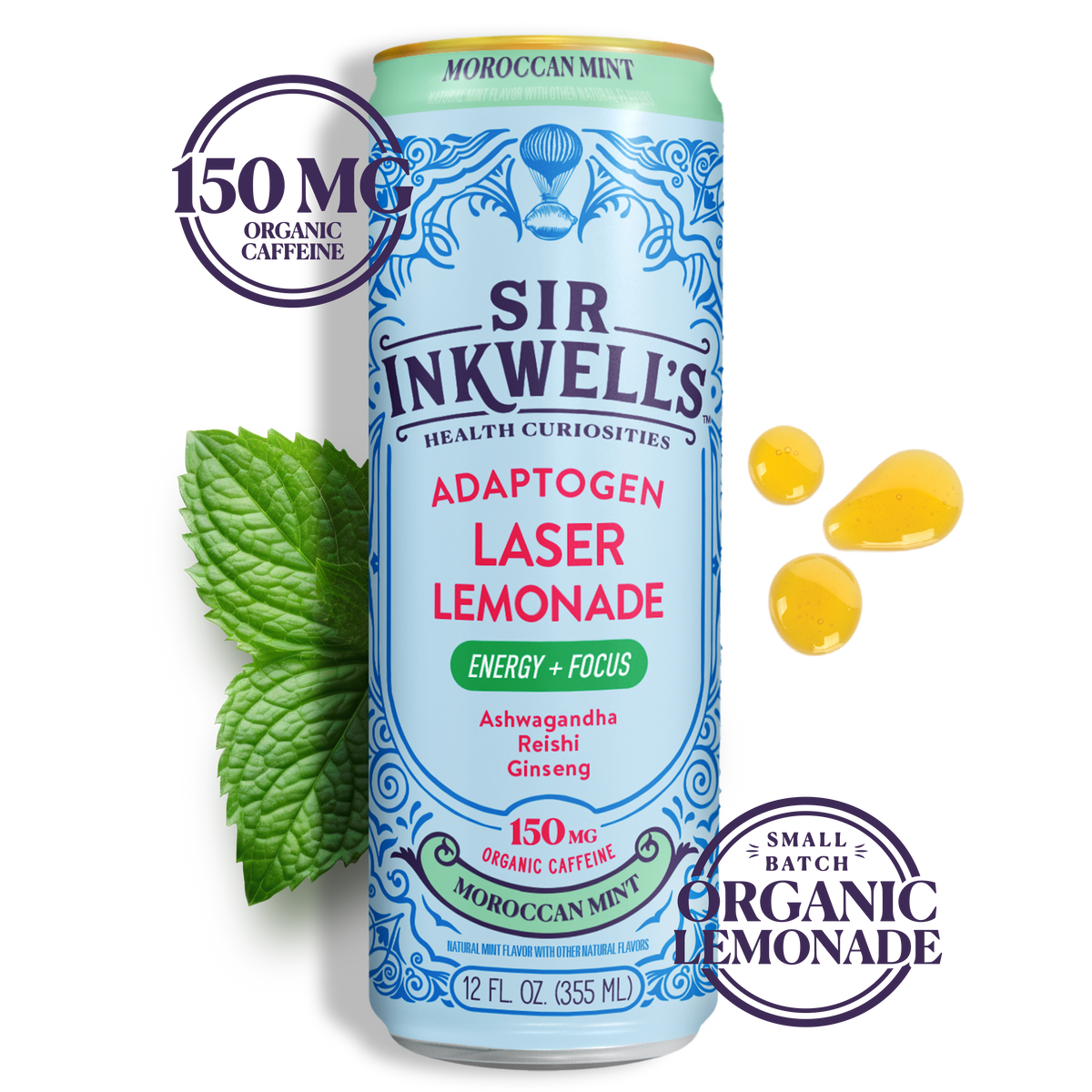 Adaptogen Infused Moroccan Mint Laser Lemonade (12 Cans) – Sir
