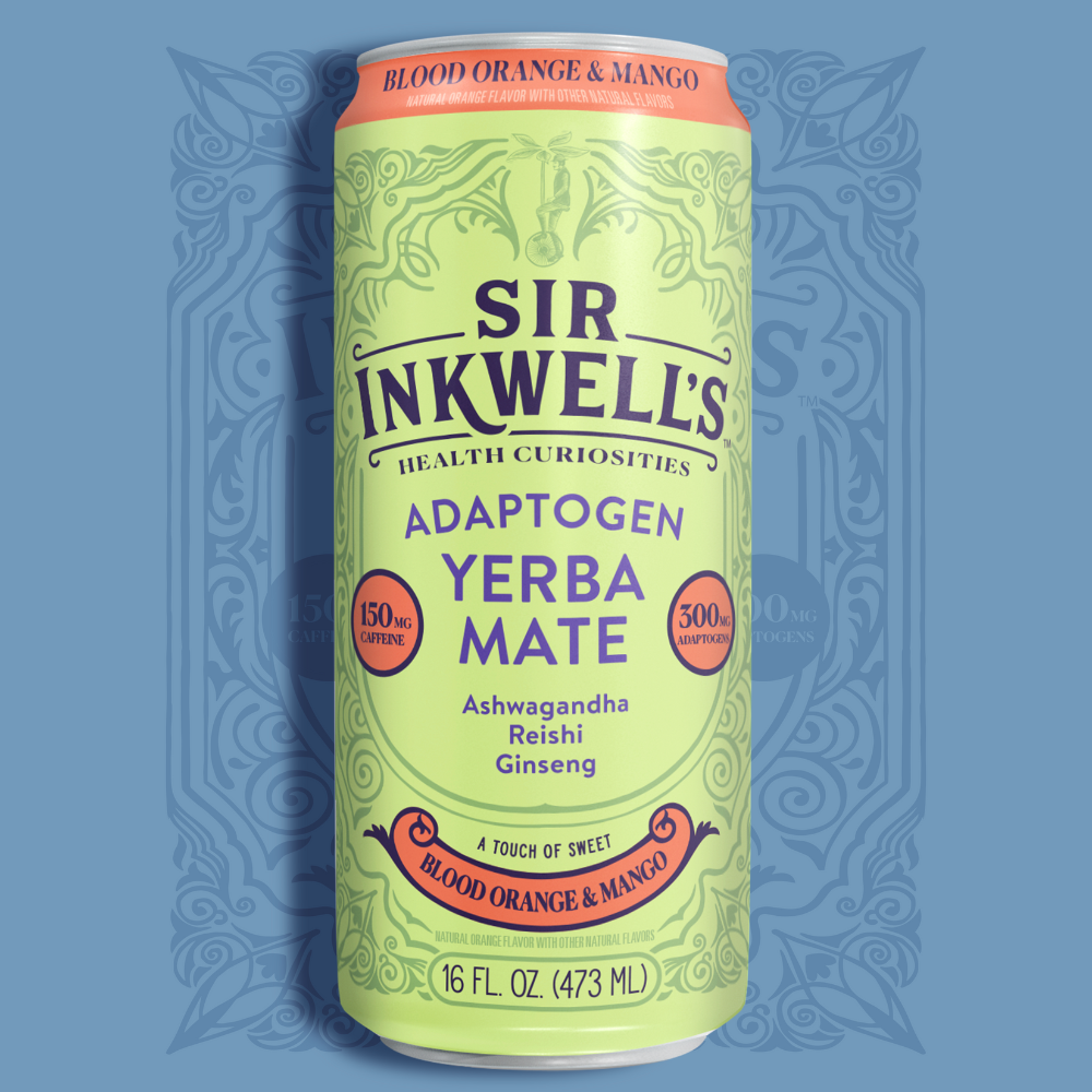 Adaptogen Infused Blood Orange & Mango Yerba Mate (12 Cans)