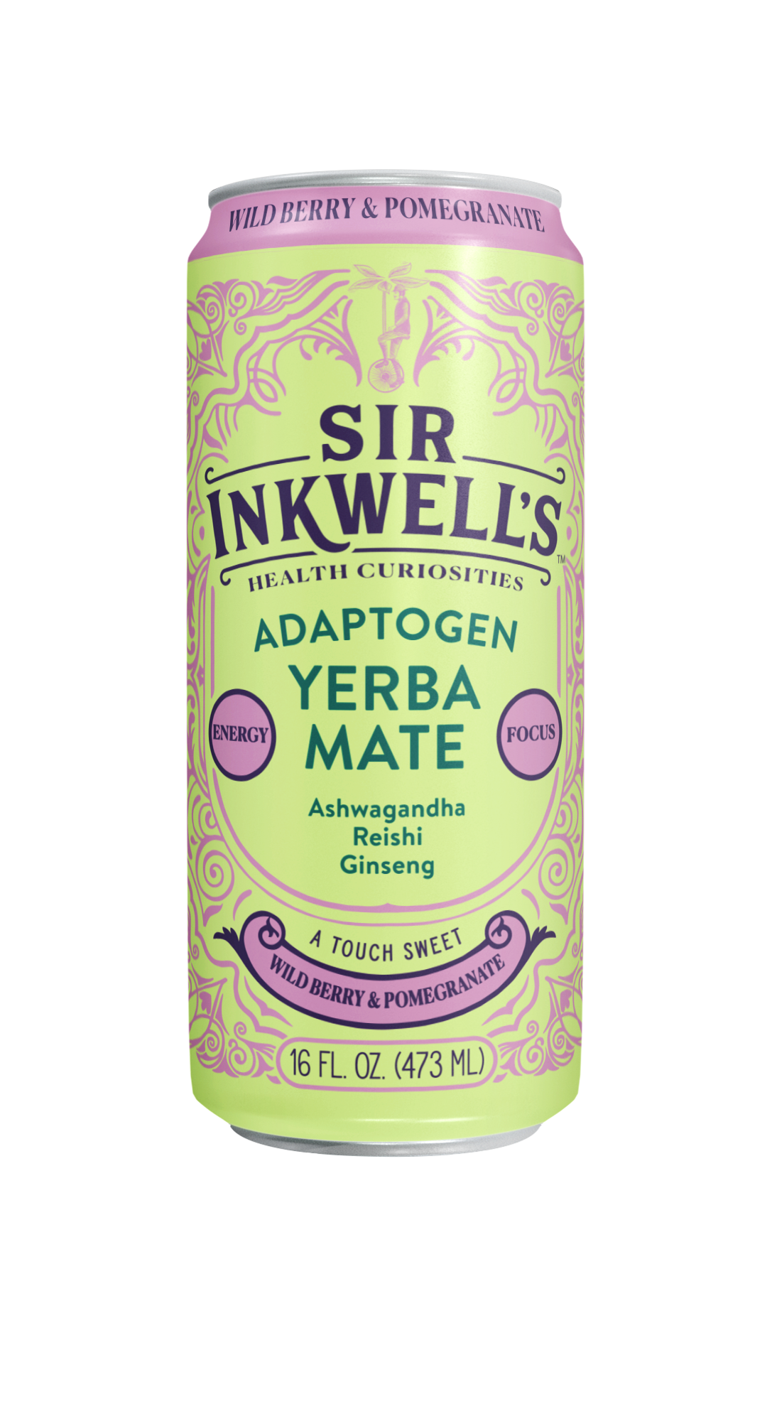 Adaptogen Infused Wild Berry & Pomegranate Yerba Mate (12 Cans)
