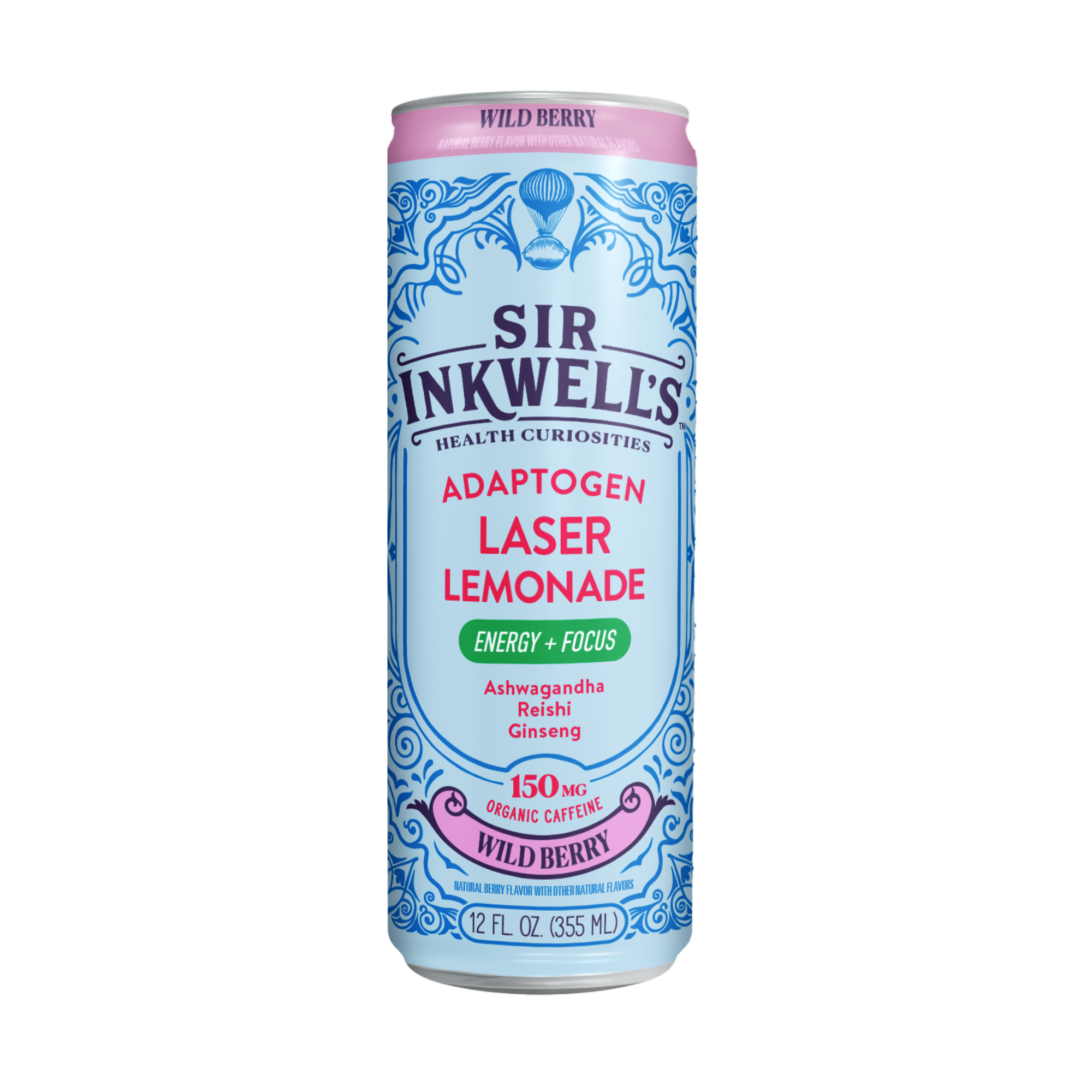 Adaptogen Infused Wild Berry Laser Lemonade (12 Cans) – Sir Inkwell's