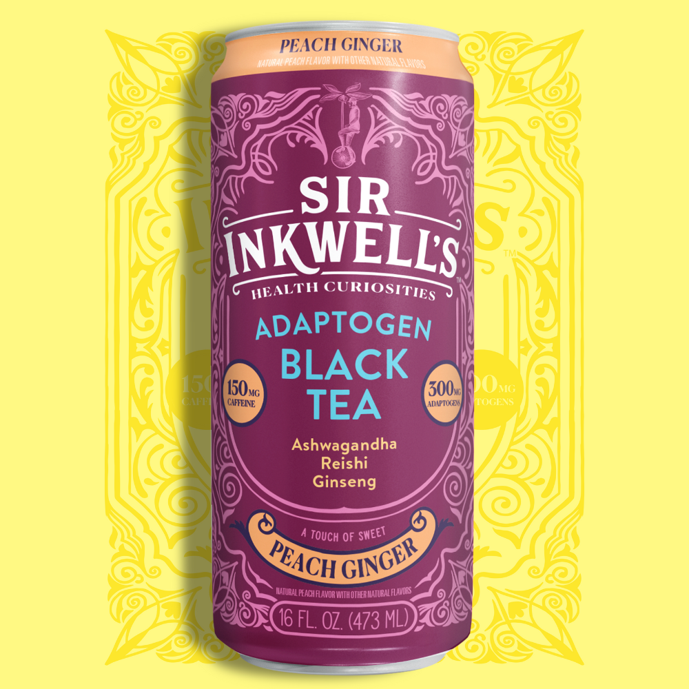 Adaptogen Infused Peach & Ginger Black Tea (12 Cans)