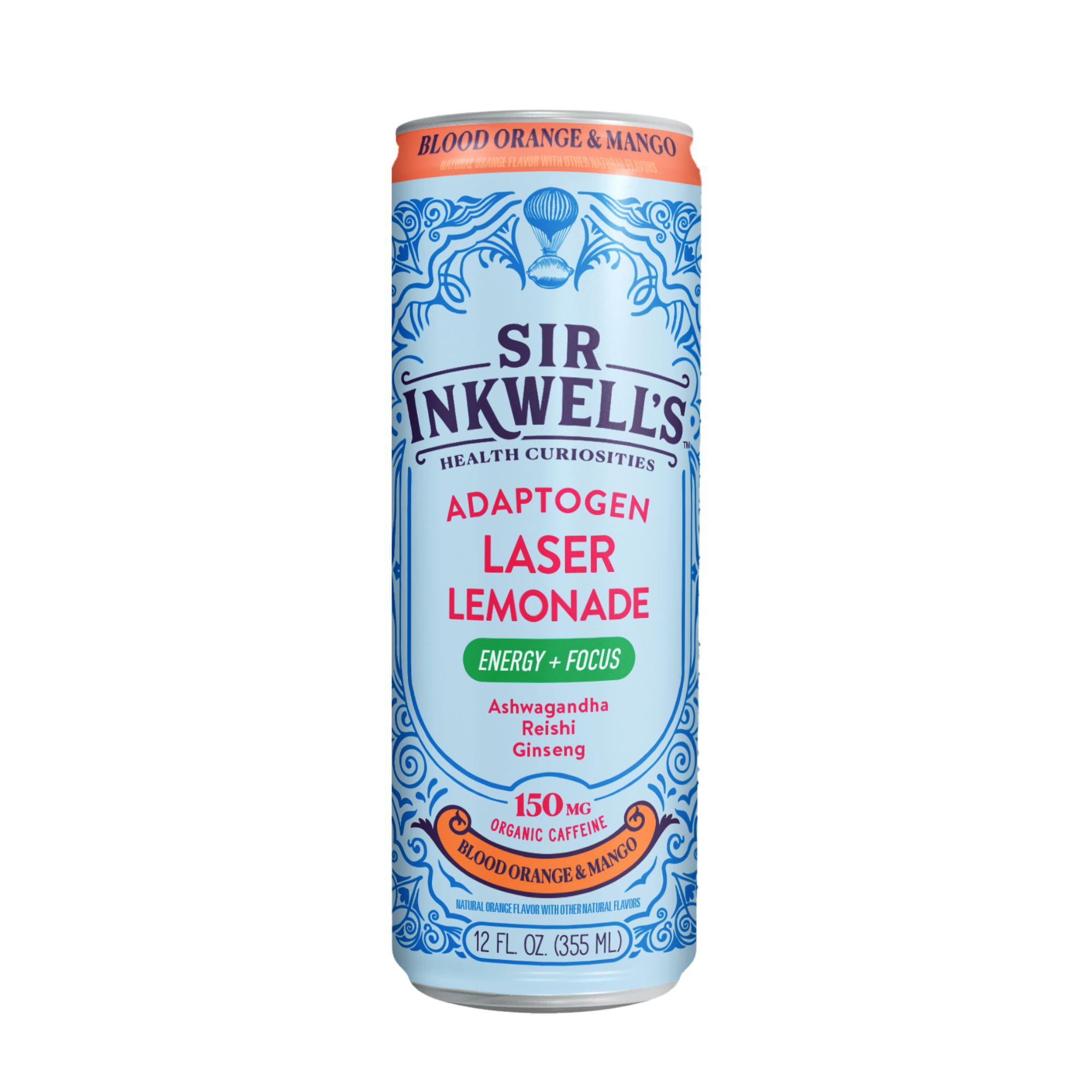 Adaptogen Infused Blood Orange & Mango Laser Lemonade (12 Cans