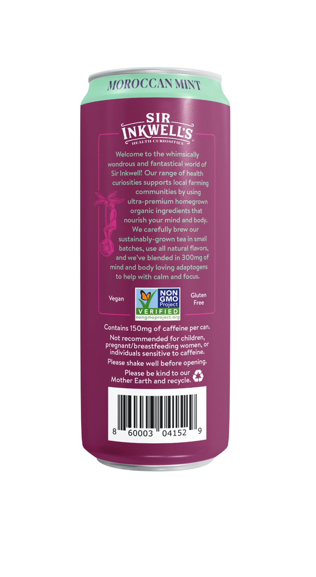 Adaptogen Infused Moroccan Mint Green Tea (12 Cans)