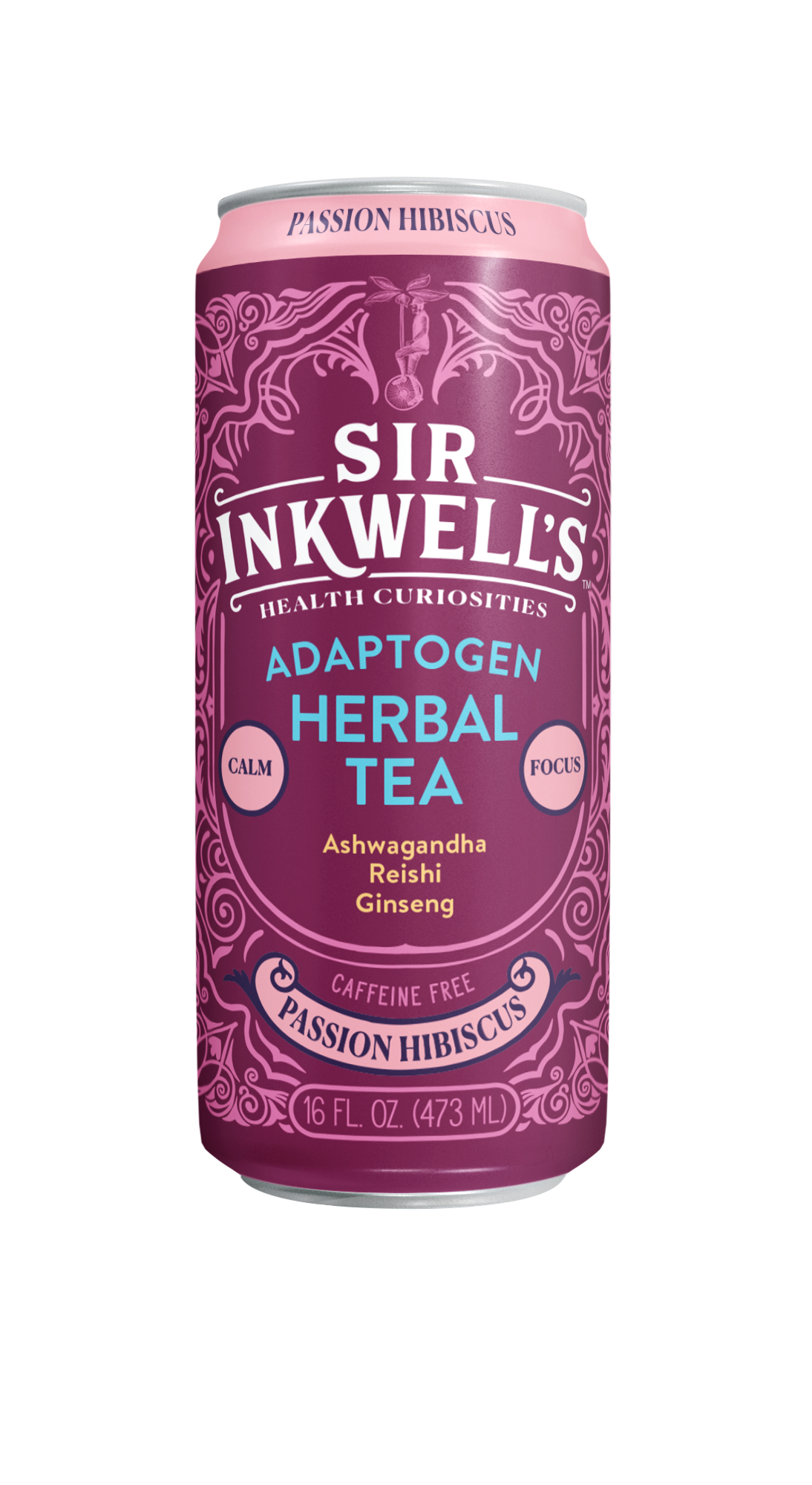 Adaptogen Infused Passion & Hibiscus Herbal Tea (12 Cans)