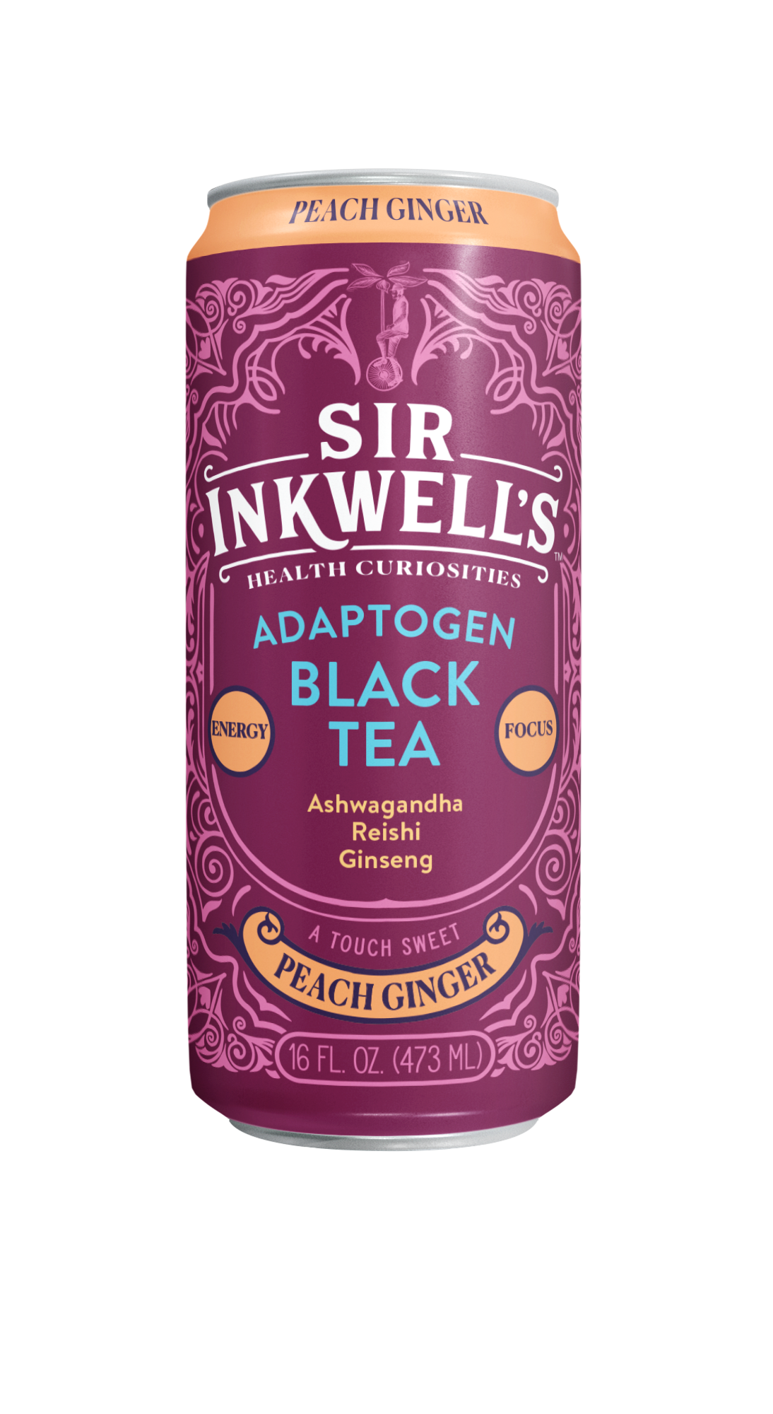 Adaptogen Infused Peach & Ginger Black Tea (12 Cans)