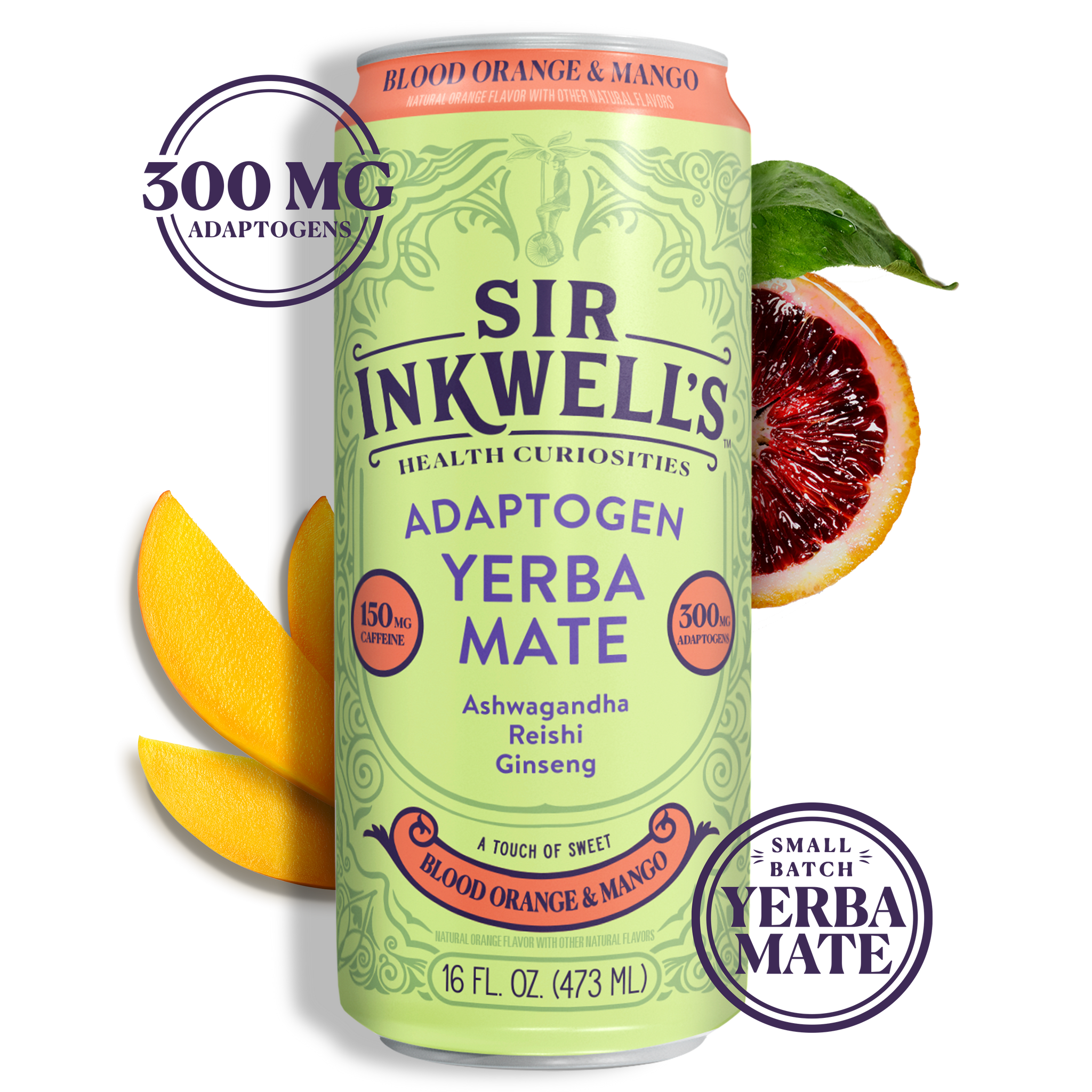 Adaptogen Infused Blood Orange & Mango Yerba Mate (12 Cans) – Sir