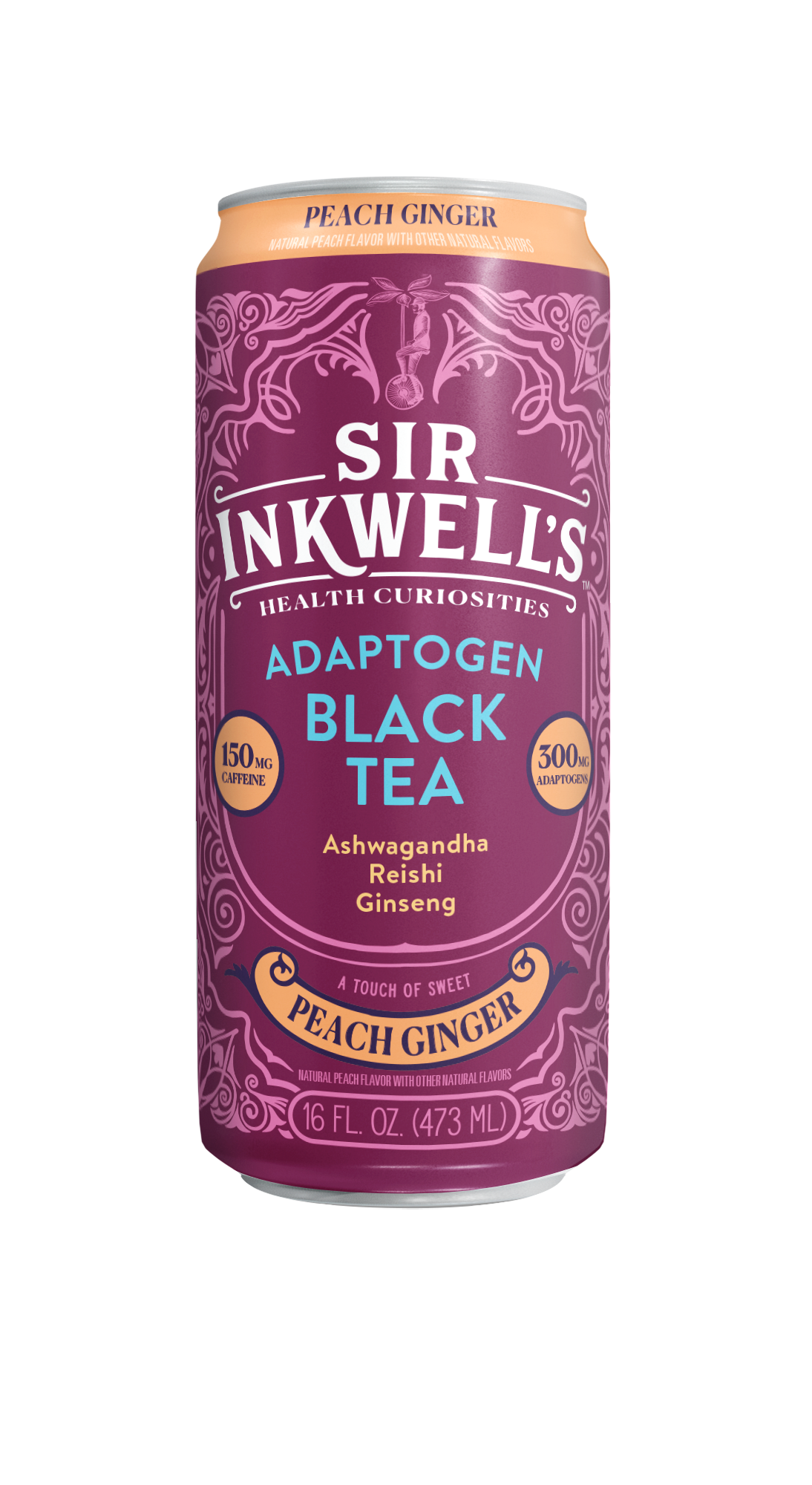 Adaptogen Infused Peach & Ginger Black Tea (12 Cans)