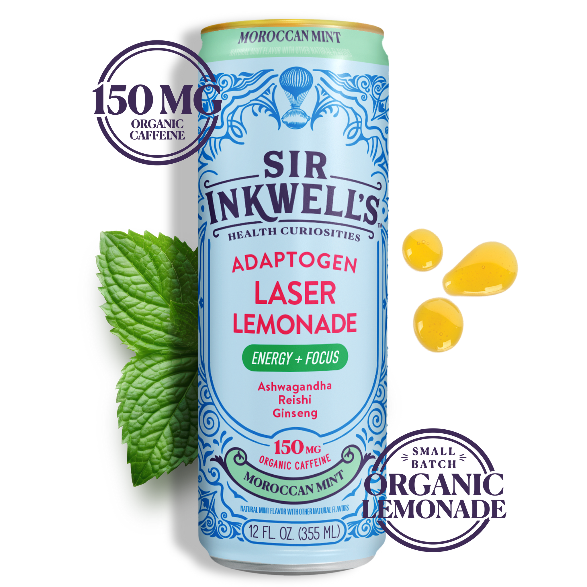 Adaptogen Infused Moroccan Mint Laser Lemonade (12 Cans) – Sir
