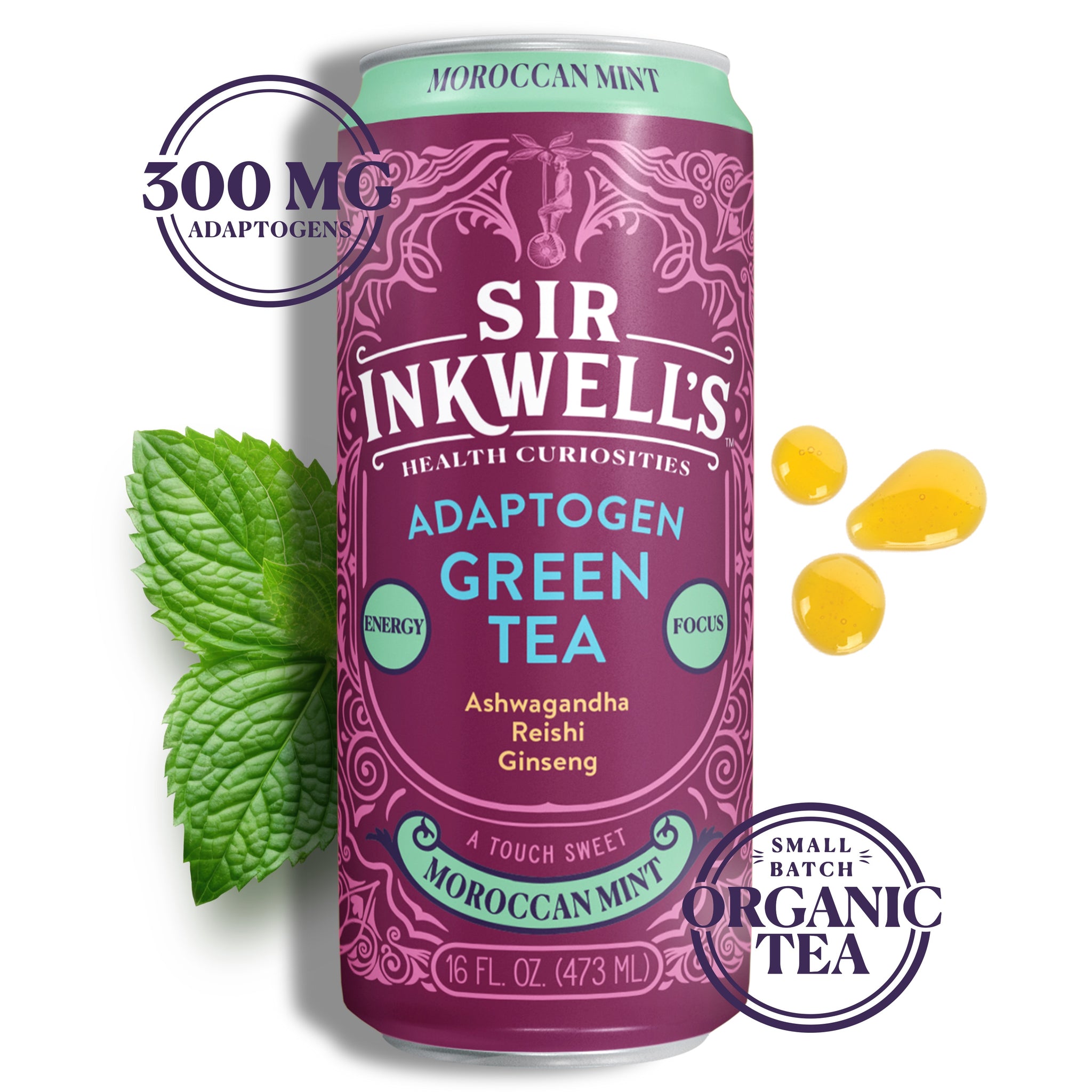 Adaptogen Infused Moroccan Mint Green Tea (12 Cans)